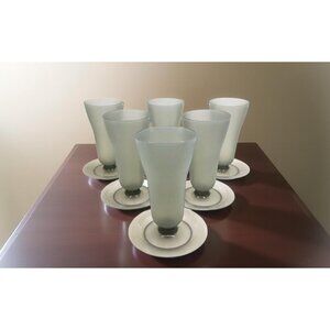 vintage set of 6 tupperware parfait cups and bases no lids 754 series.